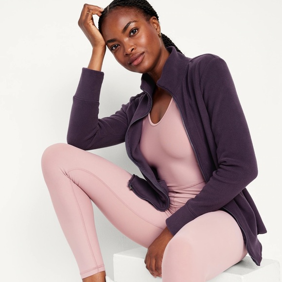 NWT OLD NAVY Microfleece Zip Jacket Color: Nebula SIZE MEDIUM - Picture 4 of 5